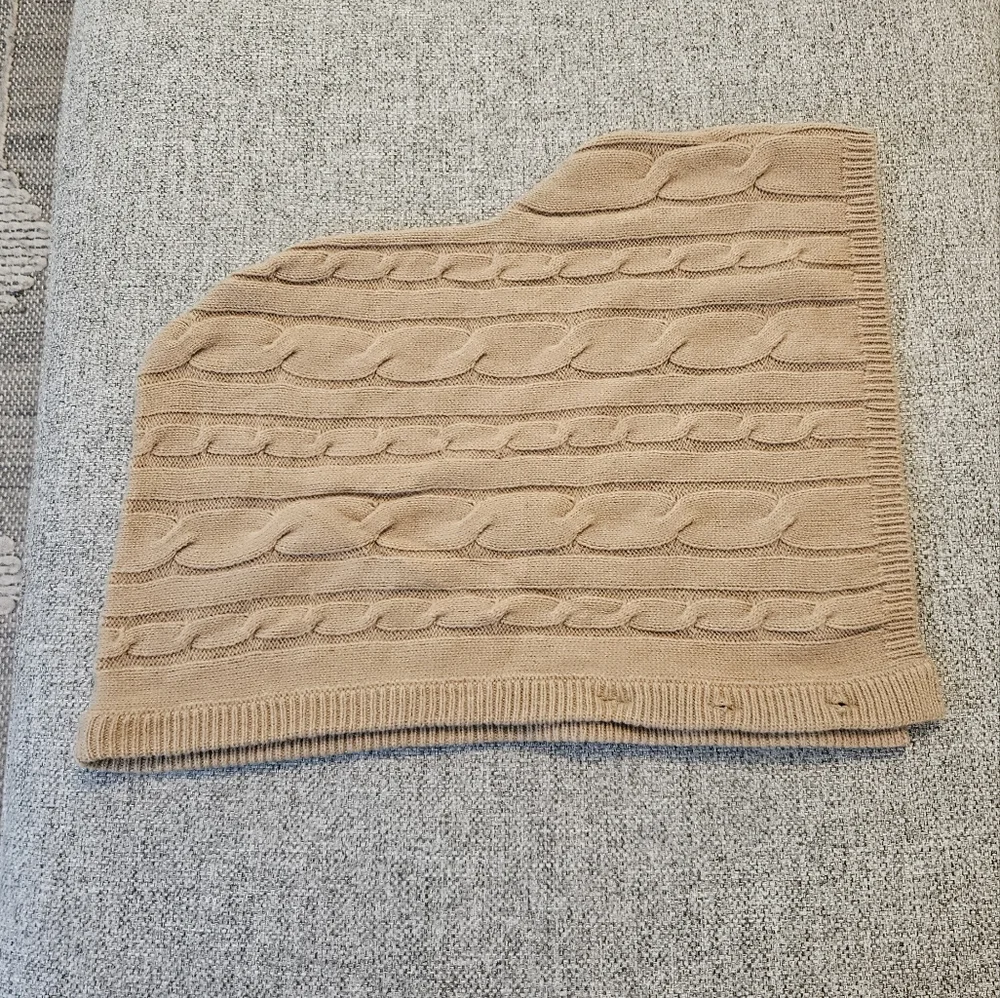 Micheal kors Dog Wrap Sweater Large Pets Tan/Gold Buttons